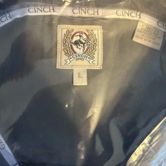 Cinch Charcoal Button Down Shirt - Large - NWT - Picture 4 of 6